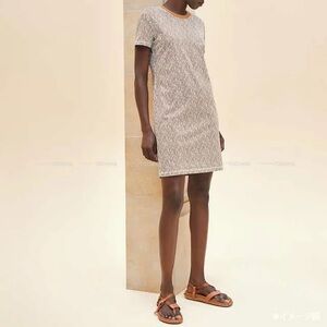 HERMES Naoussa jersey dress in brown size 36 NWT